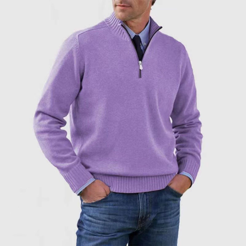Pull Homme Rouge Bordeaux en Laine Douce