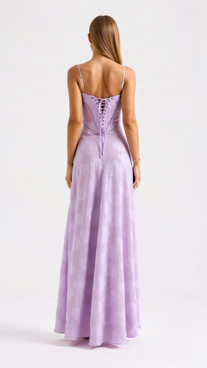 Robe de cérémonie femme longue élégante pour mariée ou invitée