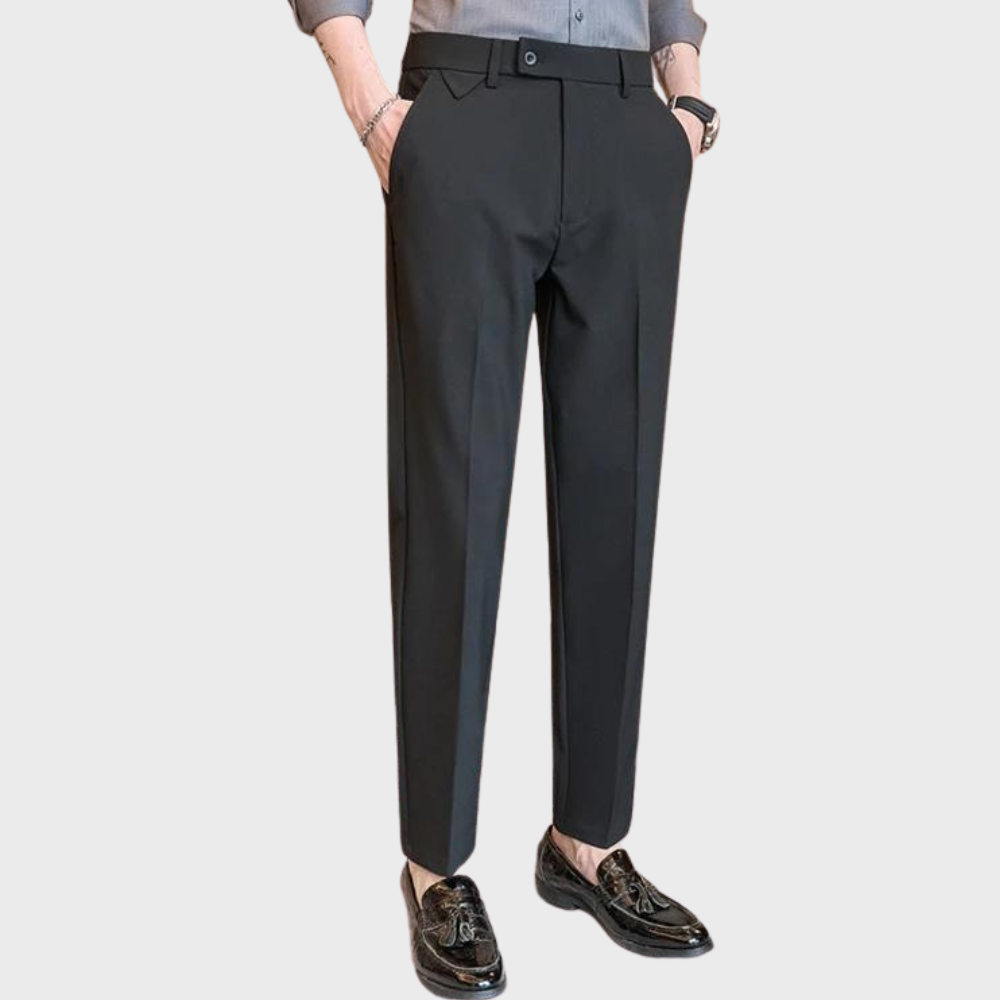 Pantalon Homme Slim Fit Noir Élégant