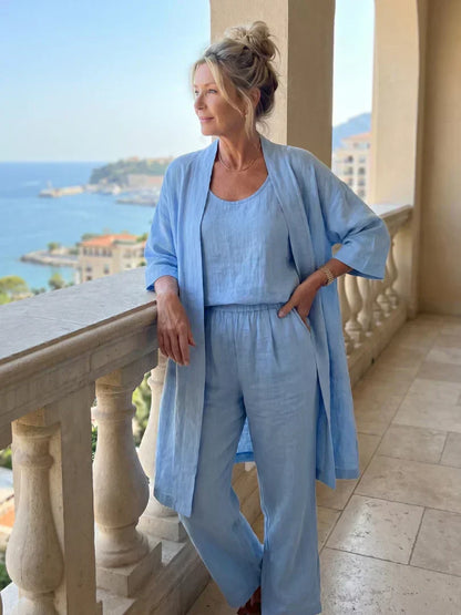 Ensemble Femme Kimono Fluide et Pantalon Ample