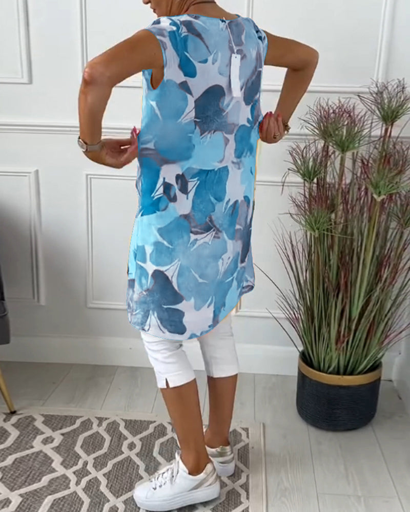 Robe Femme Fluide Imprimée Coupe Décontractée Estivale