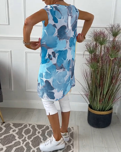 Robe Femme Fluide Imprimée Coupe Décontractée Estivale