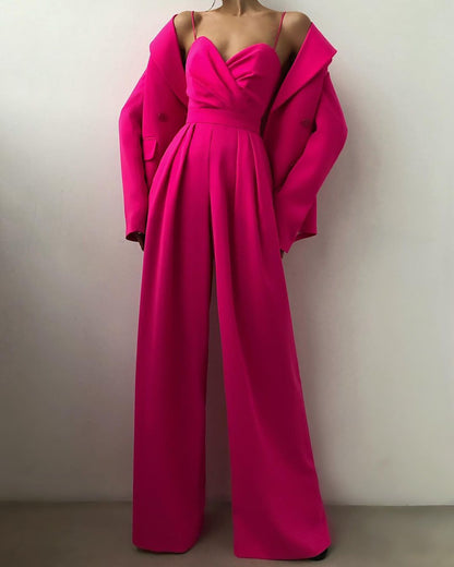 Variant image for BelleRue™ – Combinaison Femme Chic à Jambe Droite et Bretelles Fines-25