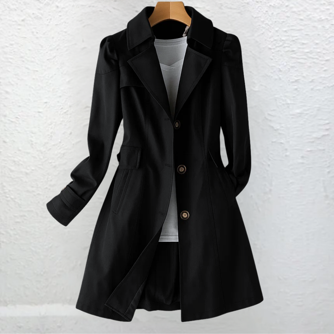 Manteau Trench Femme Coupe Ajustée Style Vintage Classique