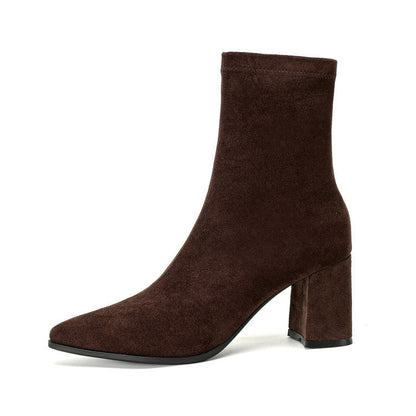 Bottes Femmes Confort Chaussures Zippées pour Ville