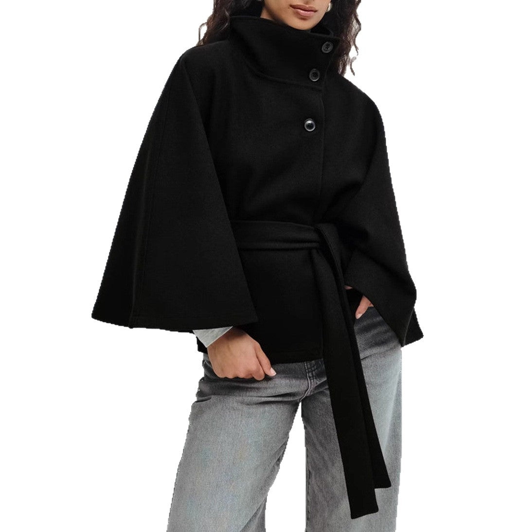 Veste Femme Chic avec Ceinture pour Toutes Saisons