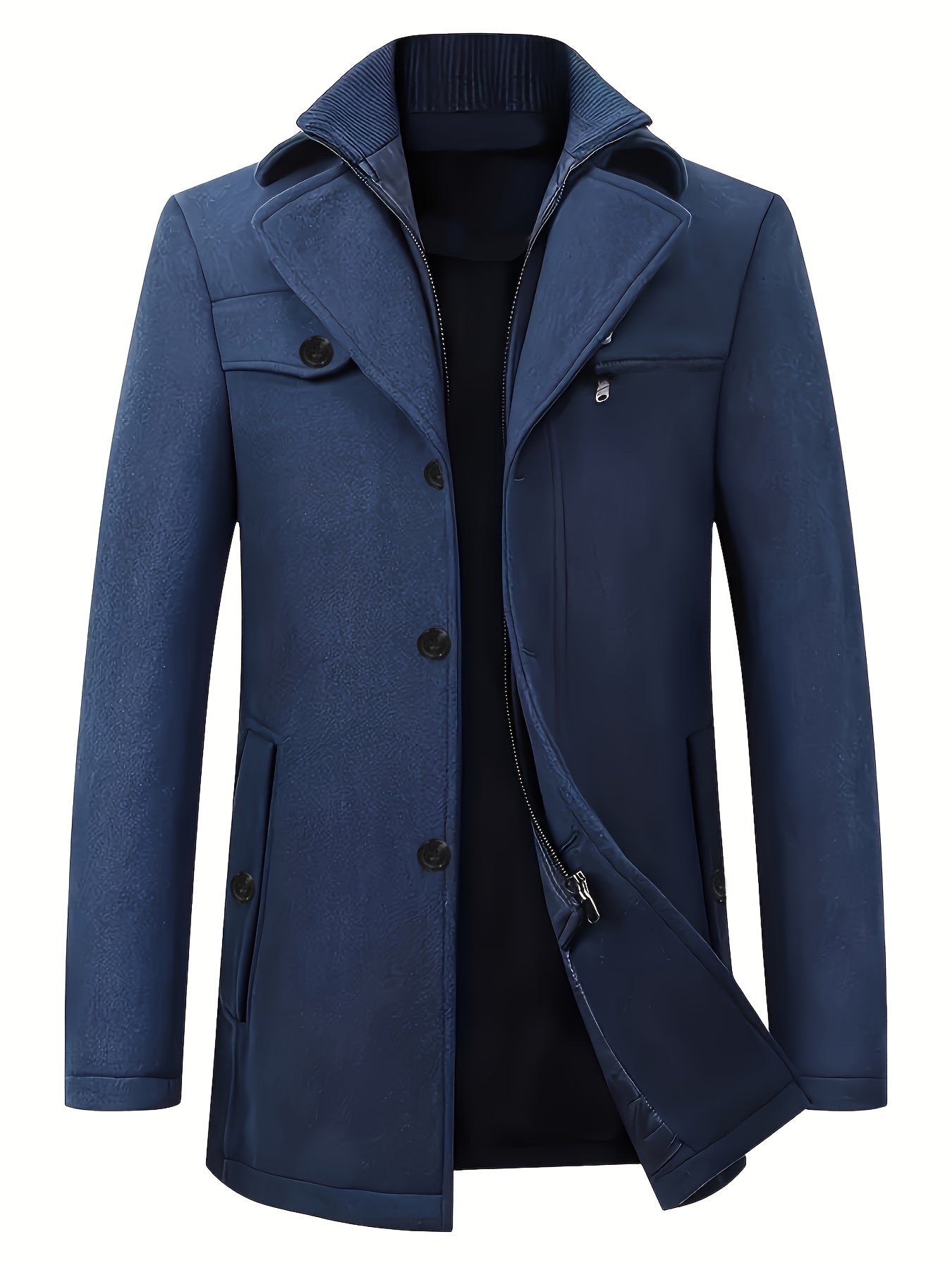 Manteau Homme Hiver Gris Clair Élégant