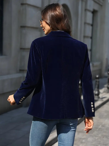 Blazer Femme Classique à Un Bouton Élégant
