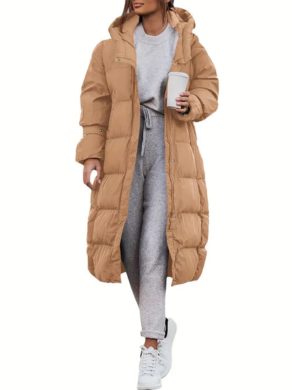 Parka Femme Longue Capuche Étanche et Chaude