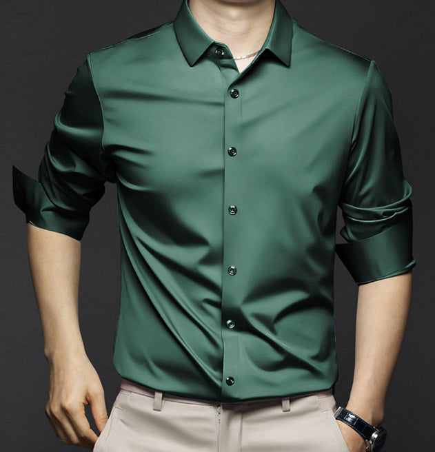 Chemise Homme Noir Manches Longues Élégante