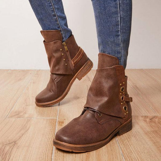 Bottines Femmes à Talon Haut avec Fermeture Éclair Lateral - PanierRoyale