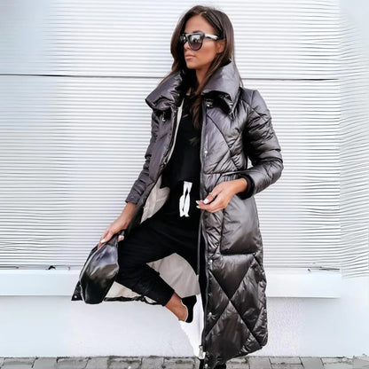 Manteau Hiver Épais Doublé avec Poches et Fermeture Éclair - PanierRoyale