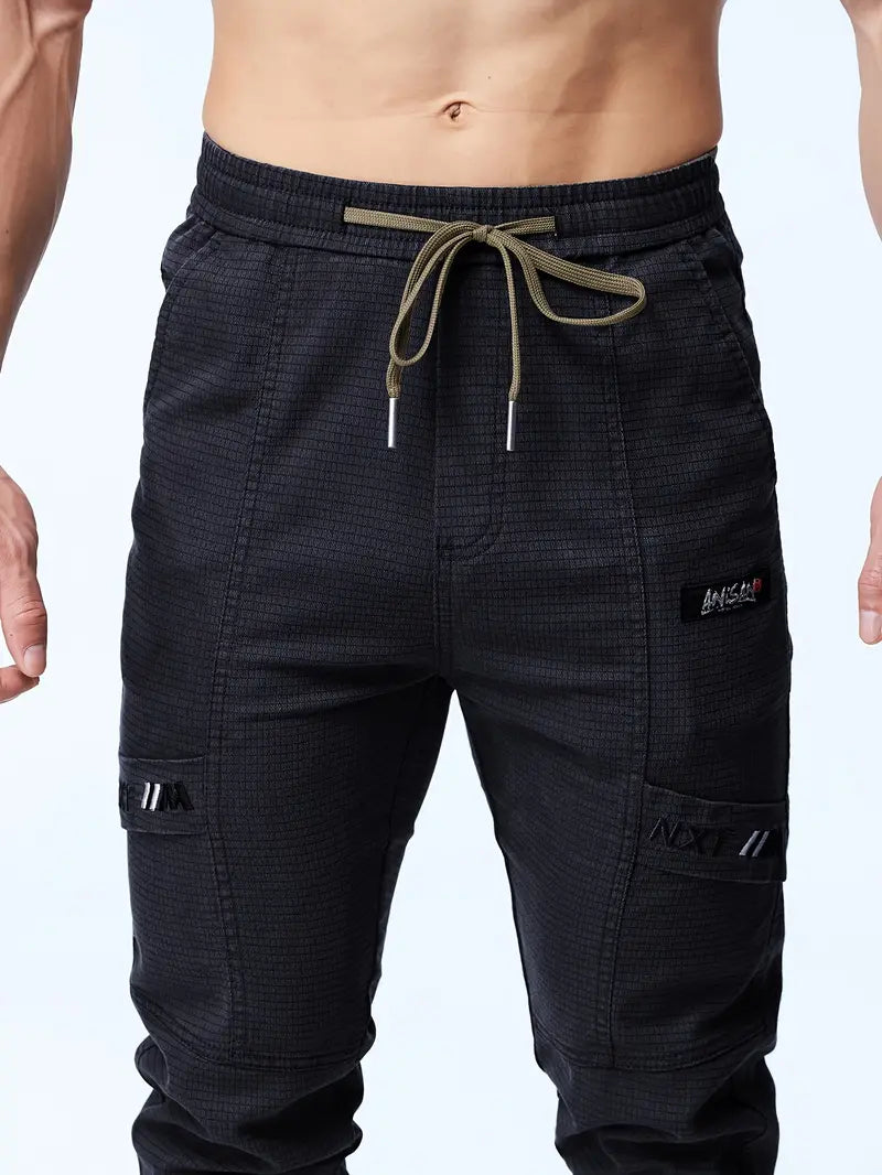 Pantalon Jogger Homme Élastique à Cordons