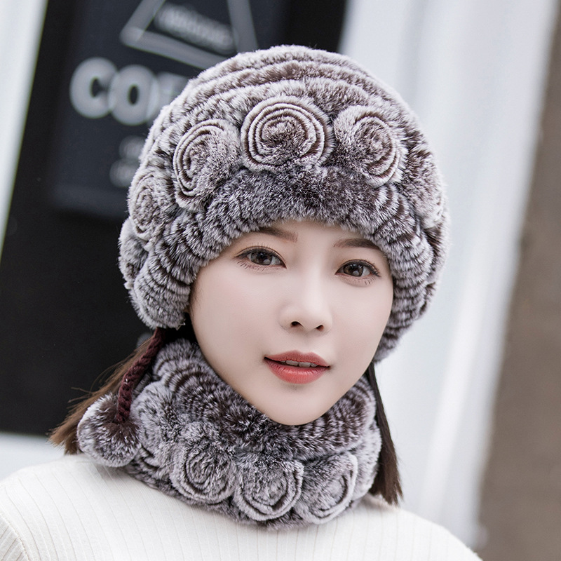 Bonnet Femme Hiver Fourré Doux et Confortable