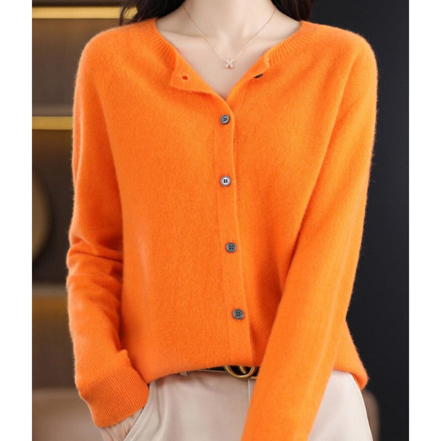 Gilet Femme en Laine Douce et Chaude pour Hiver