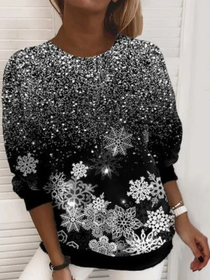 Sweat à Manches Longues Fille Chic Imprimé Floral