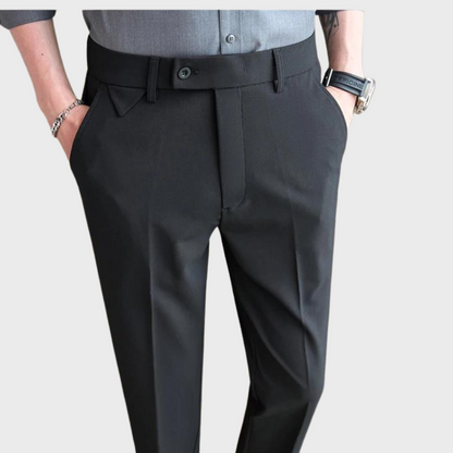 Pantalon Homme Slim Fit Noir Élégant