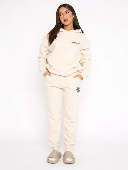 Ensemble Jogging Femme Coton Oversize Sweat à Capuche Pantalon