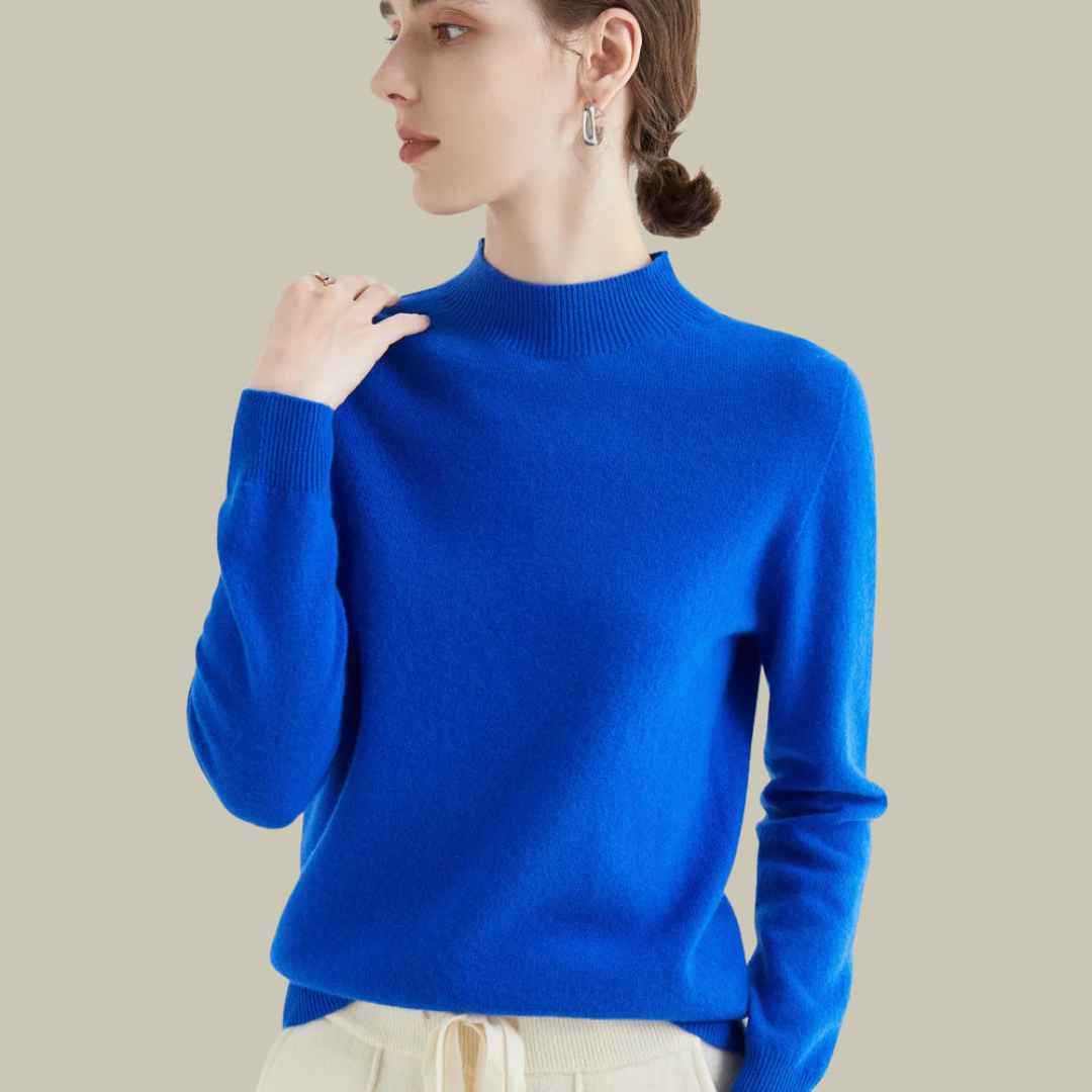 Pull Femme Col Rond en Laine Mérinos Chaud pour Hiver