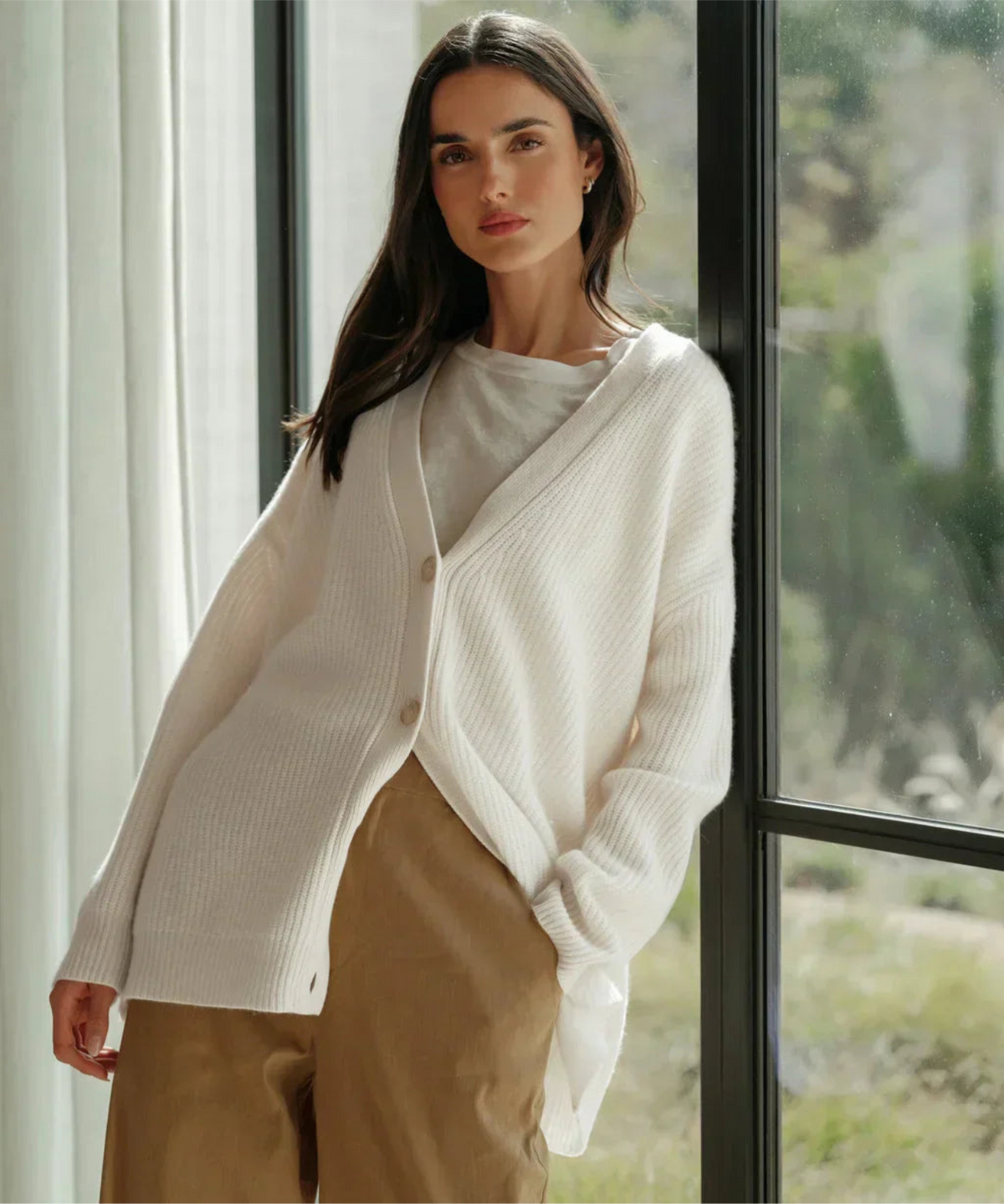 Cardigan Col V en Maille Douce - vue 4