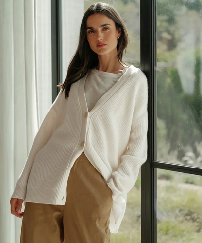 Cardigan Col V en Maille Douce - vue 4