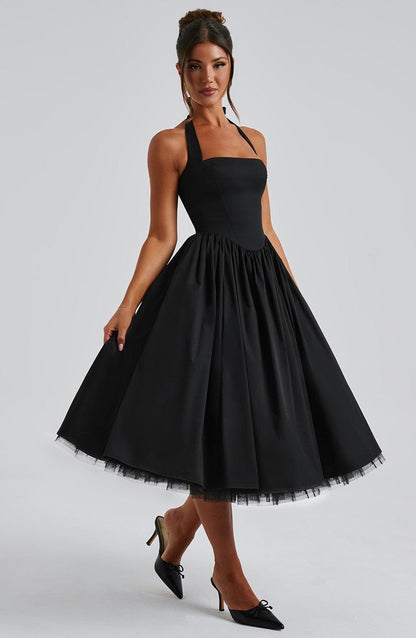 Robe de mariée invitée midi élégante pour femmes