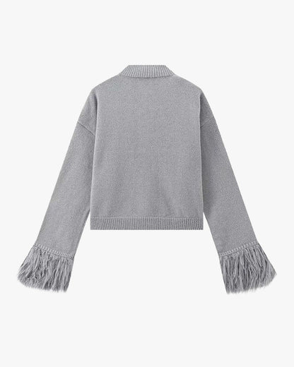 Cardigan Femme Boutons et Manches Tombantes
