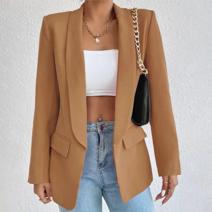 Blazer Femme Chic Grande Taille Longue Manche