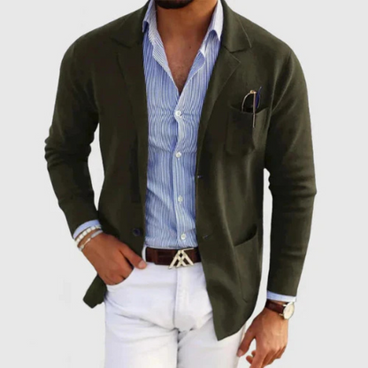 Blazer Homme Noir Élégant et Chauffant