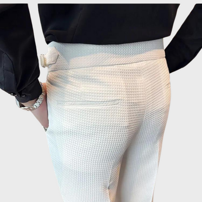 Pantalon Homme Carreaux Élastiqué Haut de Gamme