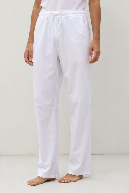 Pantalon de survêtement Homme Blanc avec Cordons de Serrage - BerlinGlamour