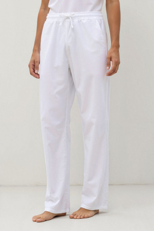 Pantalon de survêtement Homme Blanc avec Cordons de Serrage - BerlinGlamour