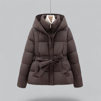 Parka Femme Hiver Courte et Chaude avec Capuche