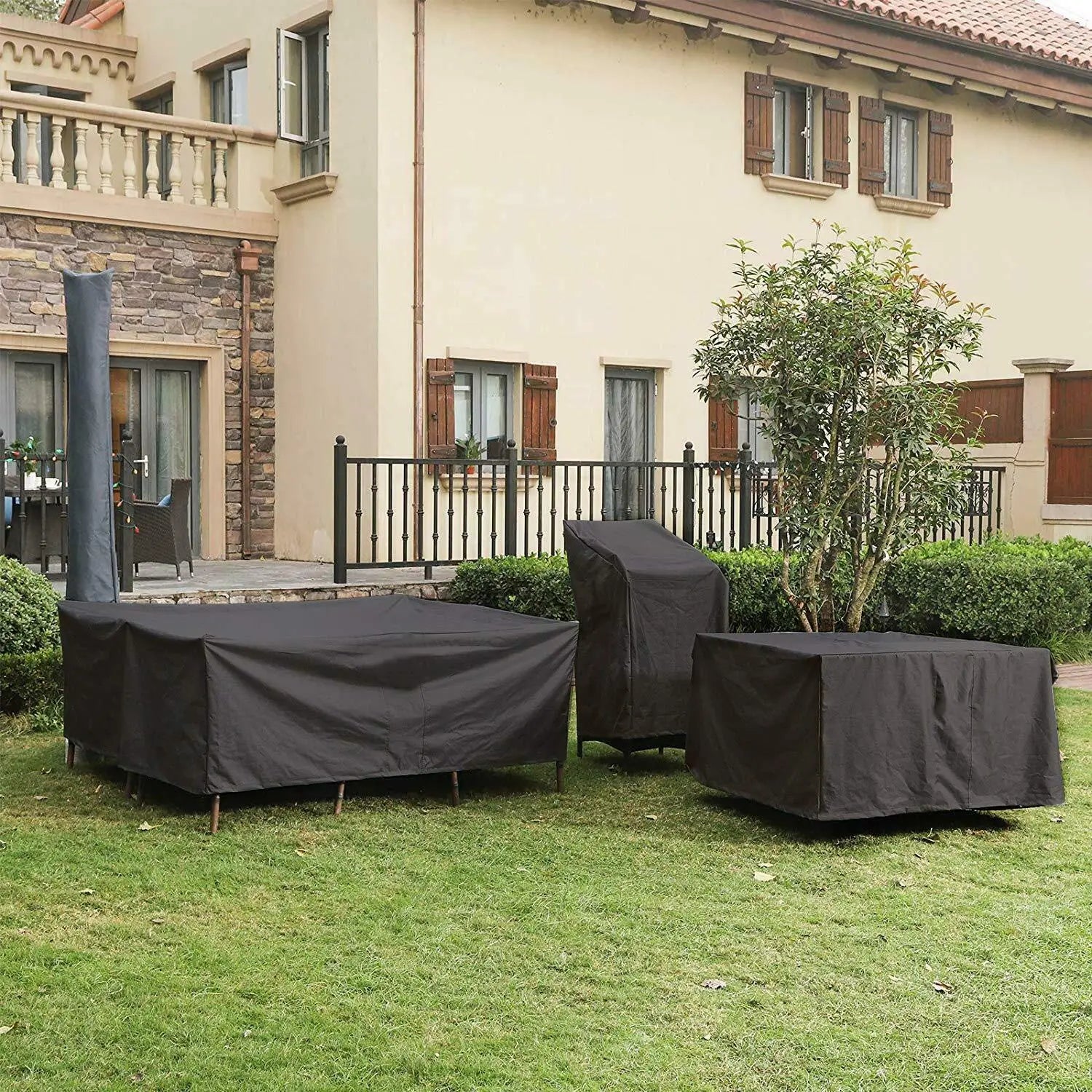 Housses de jardin résistantes à l'eau noir - PanierRoyale