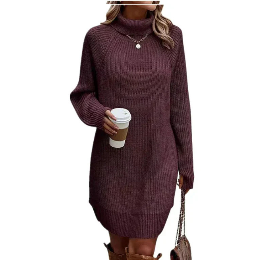 Robe Grande Taille Pour Femme à Col Montant
