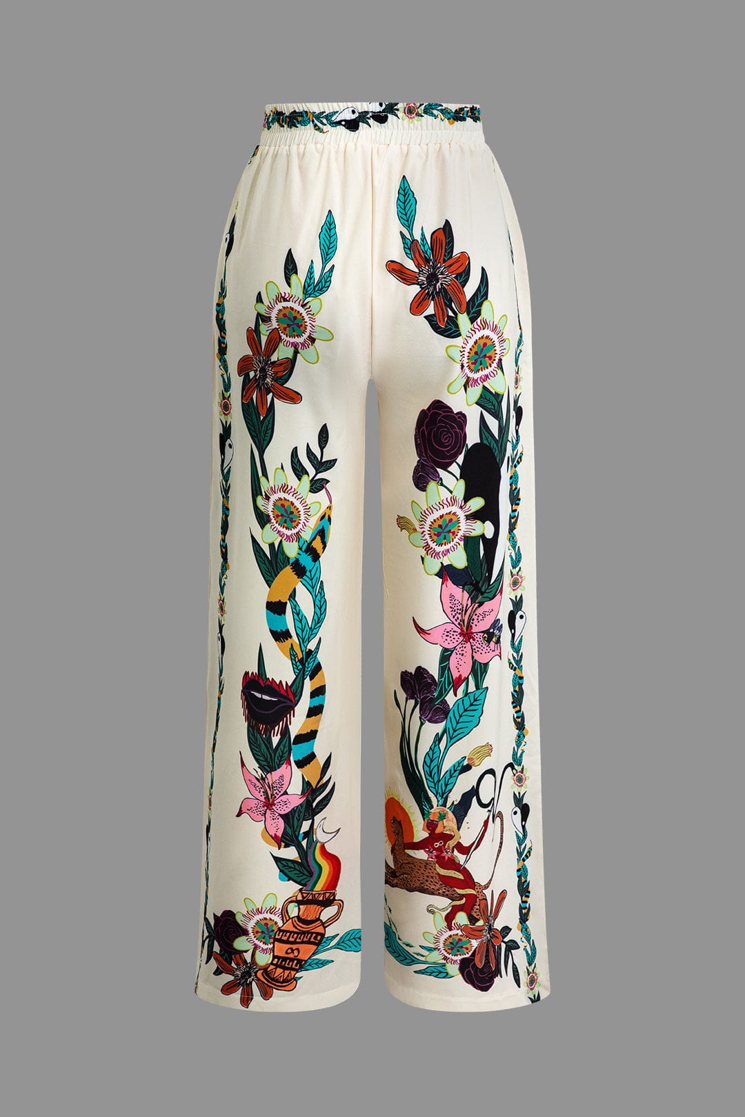 Robe Deux Pièces Élégante avec Imprimé Artistique