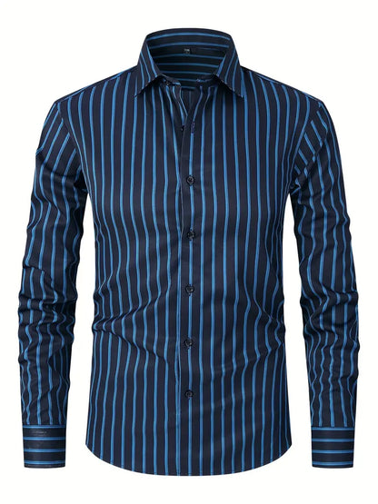 Chemise Homme Classique à Rayures Élégante