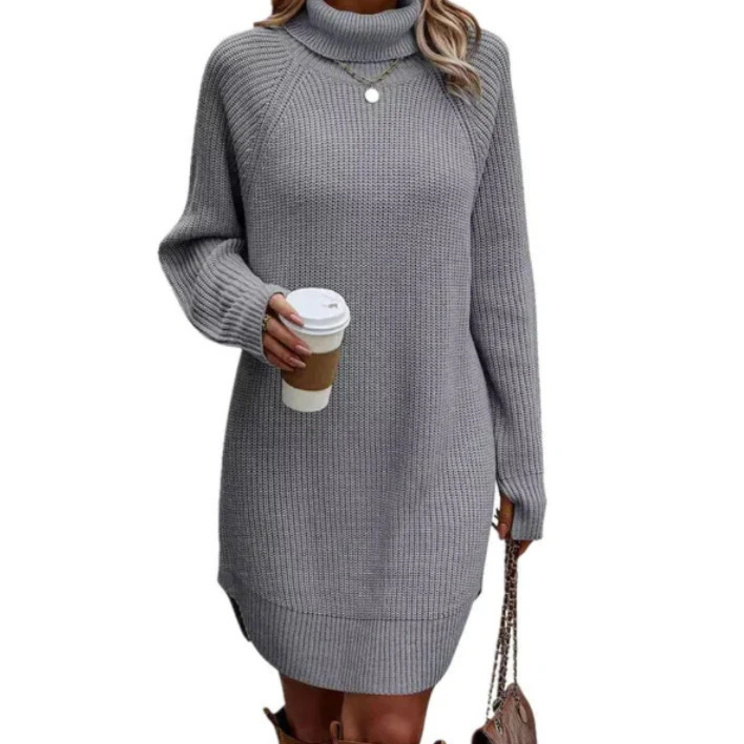 Robe Grande Taille Pour Femme à Col Montant