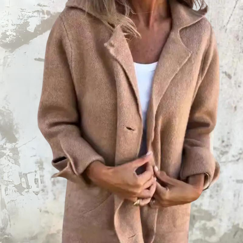 Manteau Femme Hiver Long Doublé Boutonné