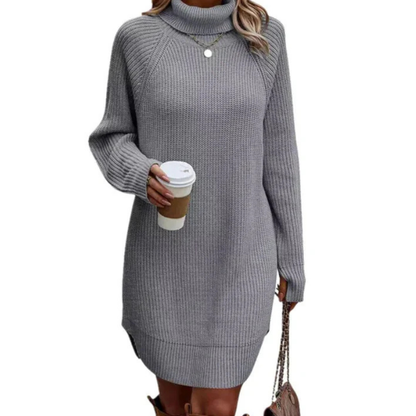 Robe En Maille Oversize Pour Femme | Col Montant
