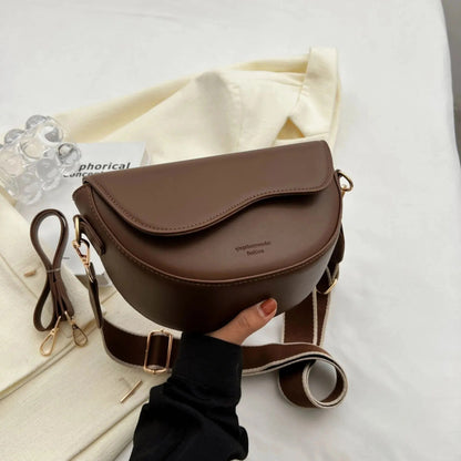 Sac Épaule Femme Élégant avec Biais Cuir