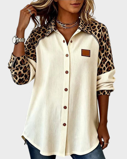 Chemise Femme Imprimé Léopard Coupe Décontractée Chic - PanierRoyale