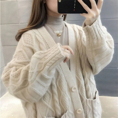Gilet Tricot Femme Chaud et Doux pour Hiver