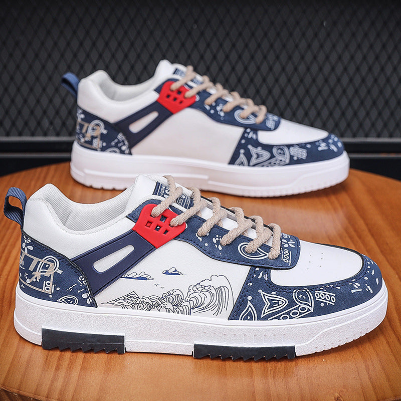 Chaussures de skateboard décontractées pour homme à lacets
