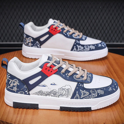 Chaussures de skateboard décontractées pour homme à lacets