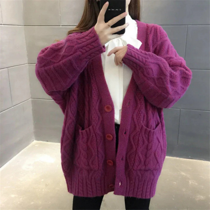 Gilet Tricot Femme Chaud et Doux pour Hiver
