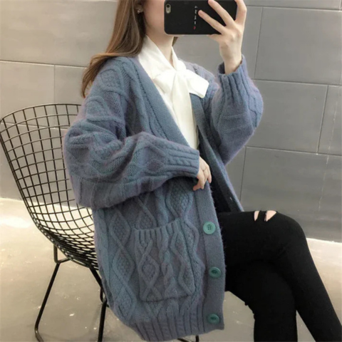 Gilet Tricot Femme Chaud et Doux pour Hiver