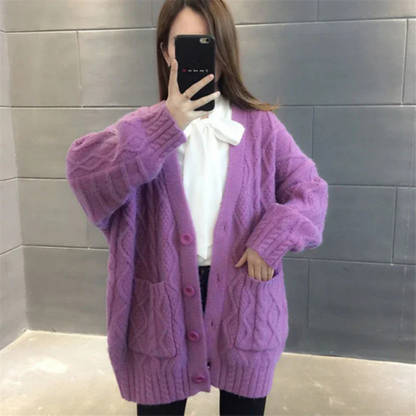 Gilet Tricot Femme Chaud et Doux pour Hiver
