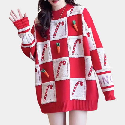Pull Femme Hiver Tricot Chaud et Élégant