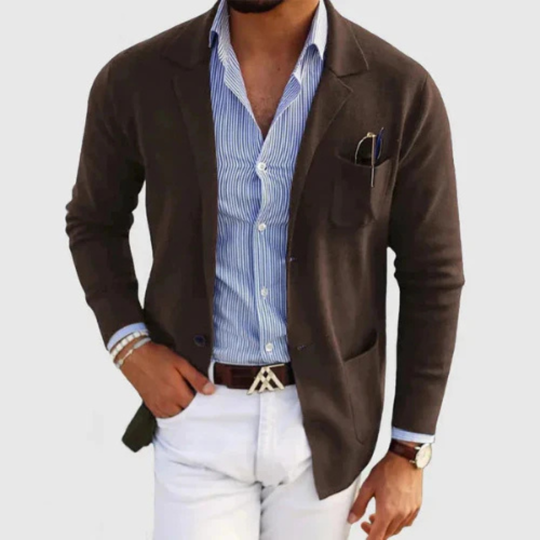 Blazer Homme Noir Élégant et Chauffant